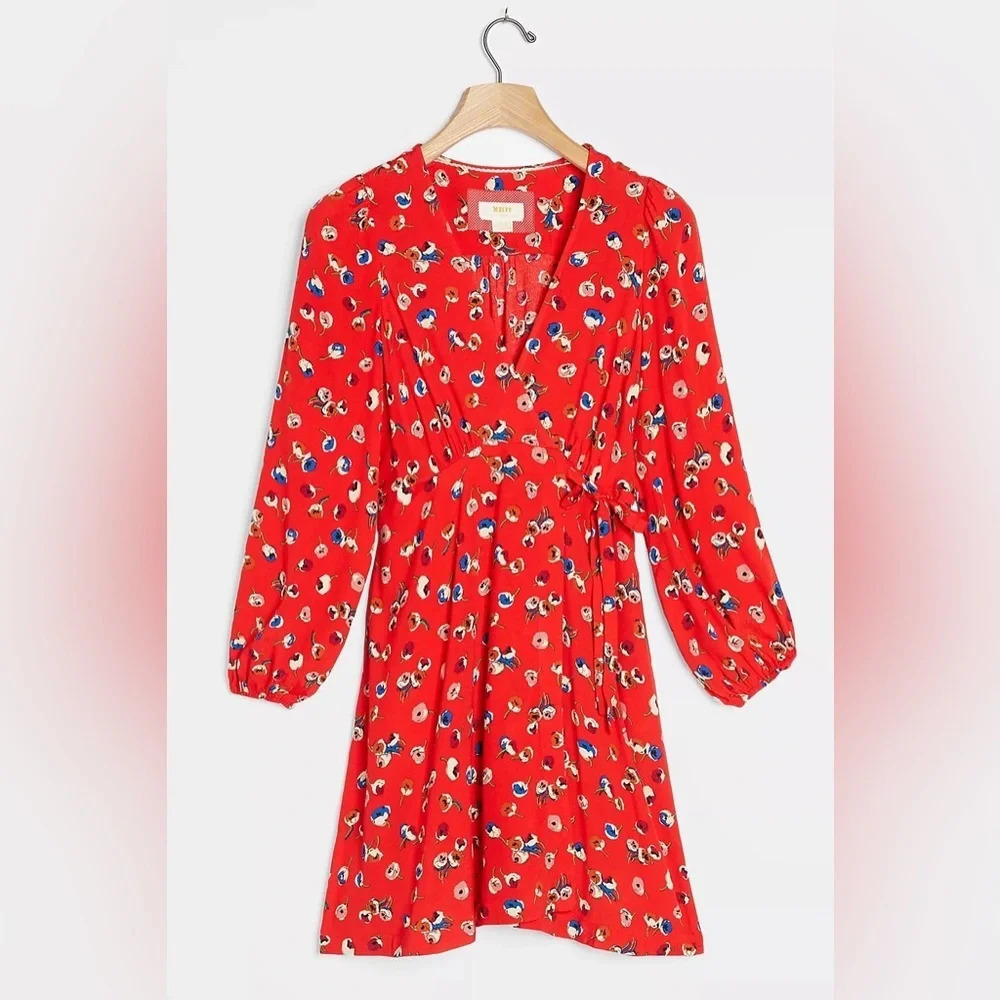 EUC Maeve Petunia Wrap Mini Dress size 8P